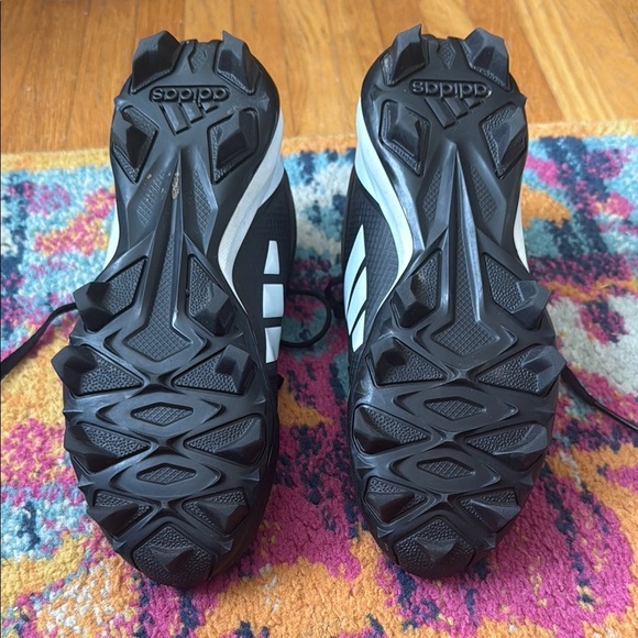 Adidas Adizero Black and White Cleats - Picture 3 of 5